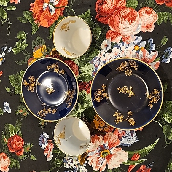 CFH/GDM Limoges small cups and saucers - Picture 1 of 4